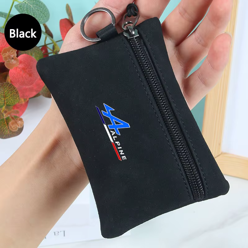 Nouvelle pochette porte-clés en daim pour emblème de voiture, porte-cartes pour Alpine A290 GTS A110