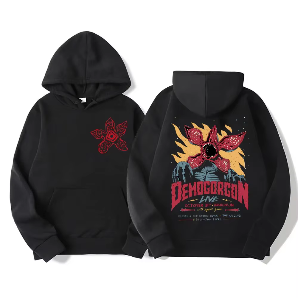 Sweat-shirt à capuche Eddie Munson The Demogorgon pour hommes et femmes, imprimé monstre cannibale, 