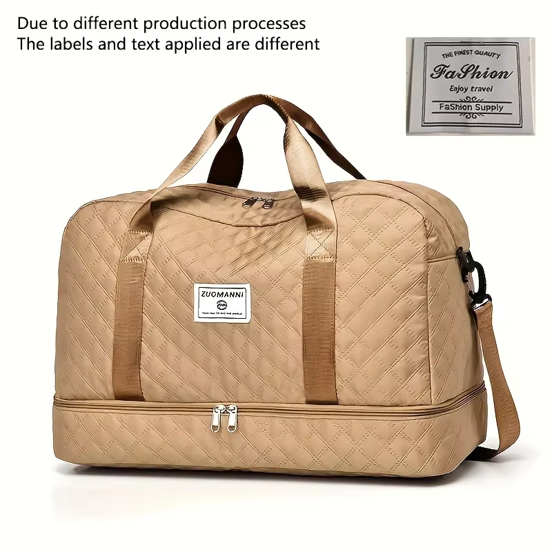 Sac polochon de luxe – Élégant et durable avec séparateur étanche, séparation humide/sec et poches l