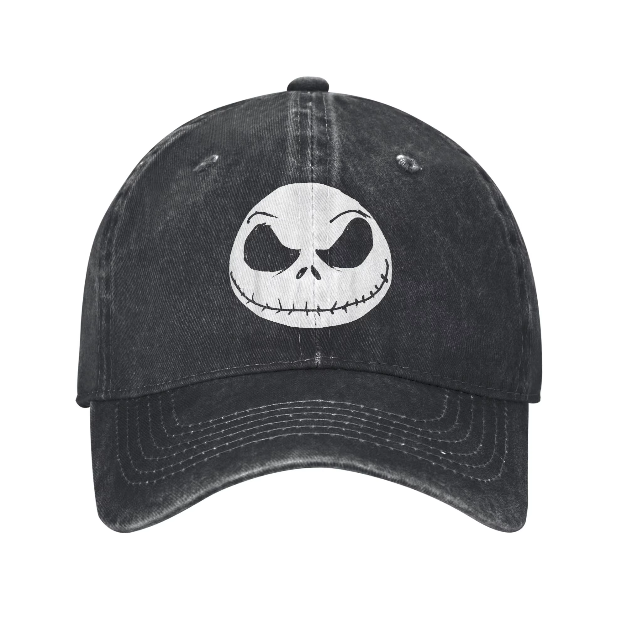 Le cauchemar avant noël Jack Skellington visage casquette de Baseball décontractée pour hommes chape
