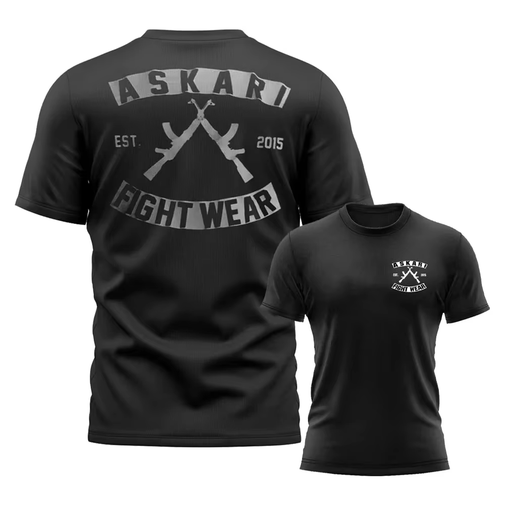 ASKARI boxe combat hommes T-shirt sport d'été Fitness 3D col rond manches courtes haut vêtements de 