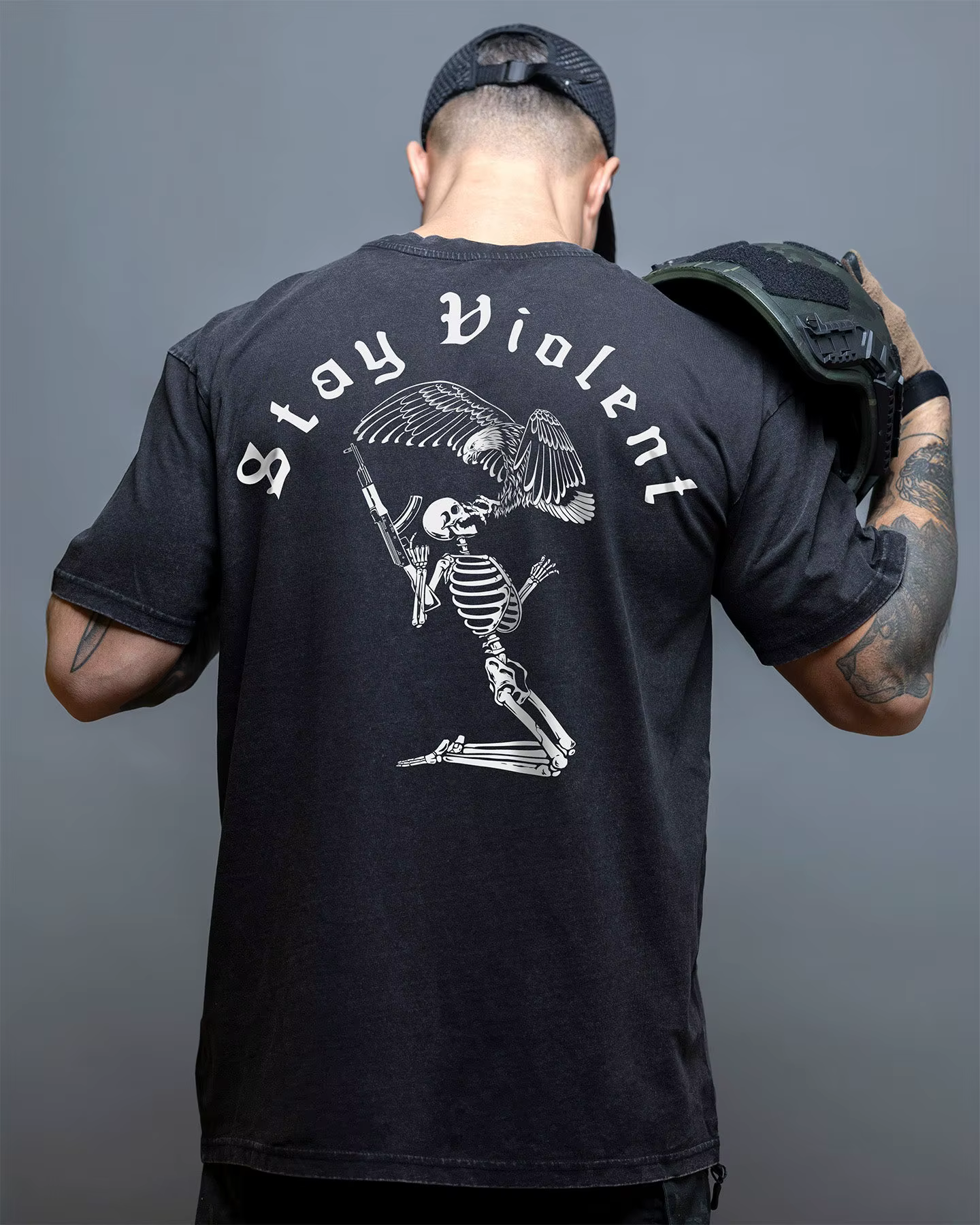 T-shirt respirant Stay Violent - Convient pour les vêtements de sport en pur coton