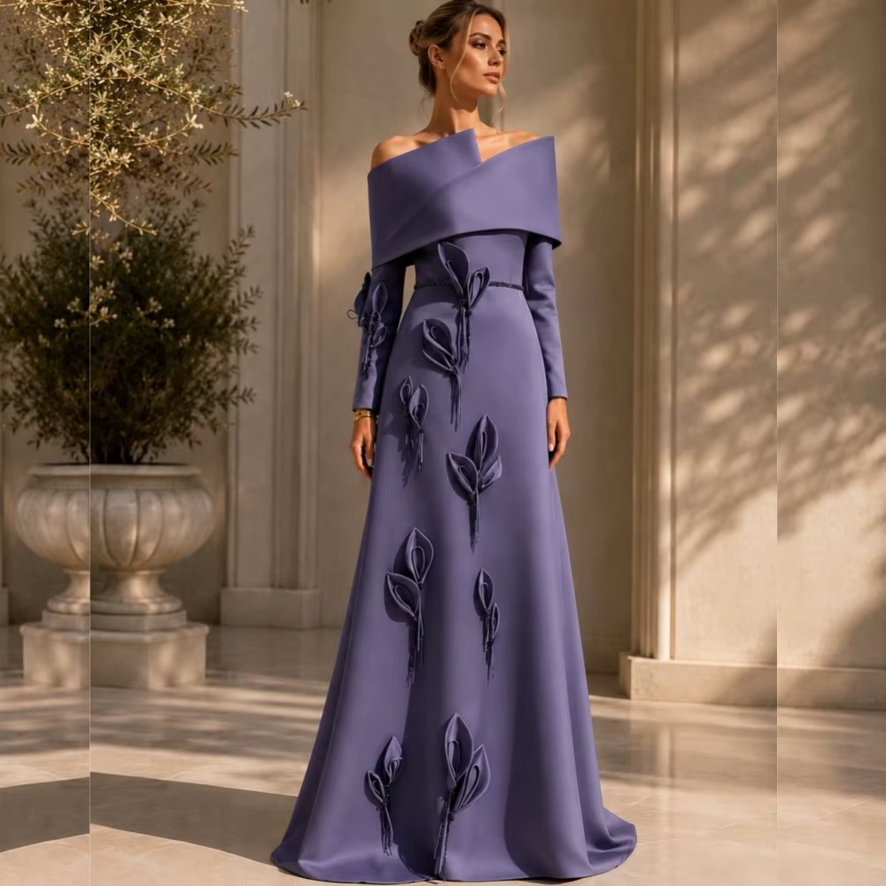 Robes de soirée personnalisées de haute qualité pour femmes, robes longues à épaules dénudées avec a