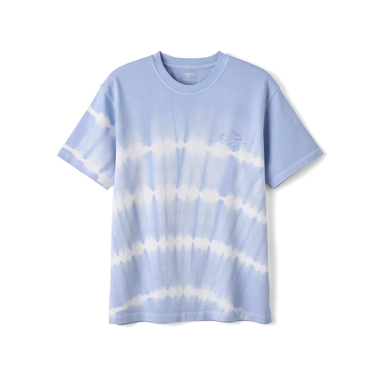 T-shirt tie-dye pour homme SIMWOOD, streetwear d'été, 260 g/m², coupe ample, coton de haute qualité,
