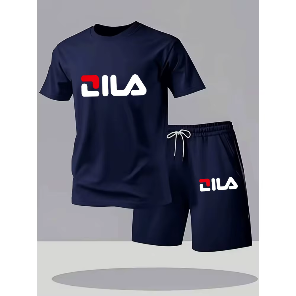 Ensemble T-shirt et short de sport décontracté pour homme, imprimé plage, tendance été, article très