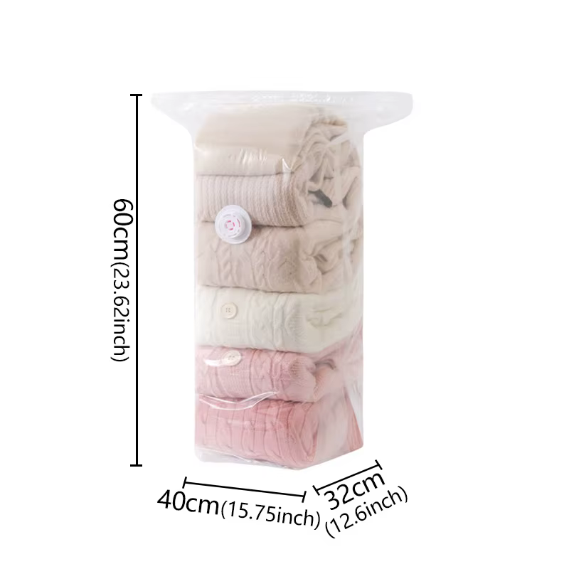 Aucune pompe requise sac de Compression sous vide pour ranger les vêtements grands sacs de rangement