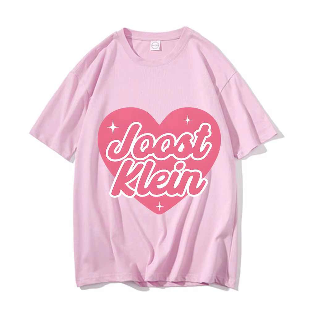 T-shirt manches courtes femme/homme, estival et décontracté, avec imprimé cœur de dessin animé, popu
