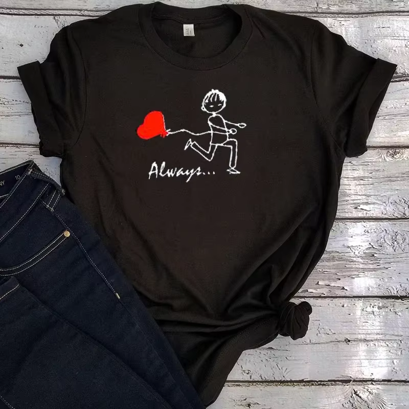 T-shirts assortis toujours ensemble pour Couples, hauts pour la saint-valentin, vêtements à la mode 