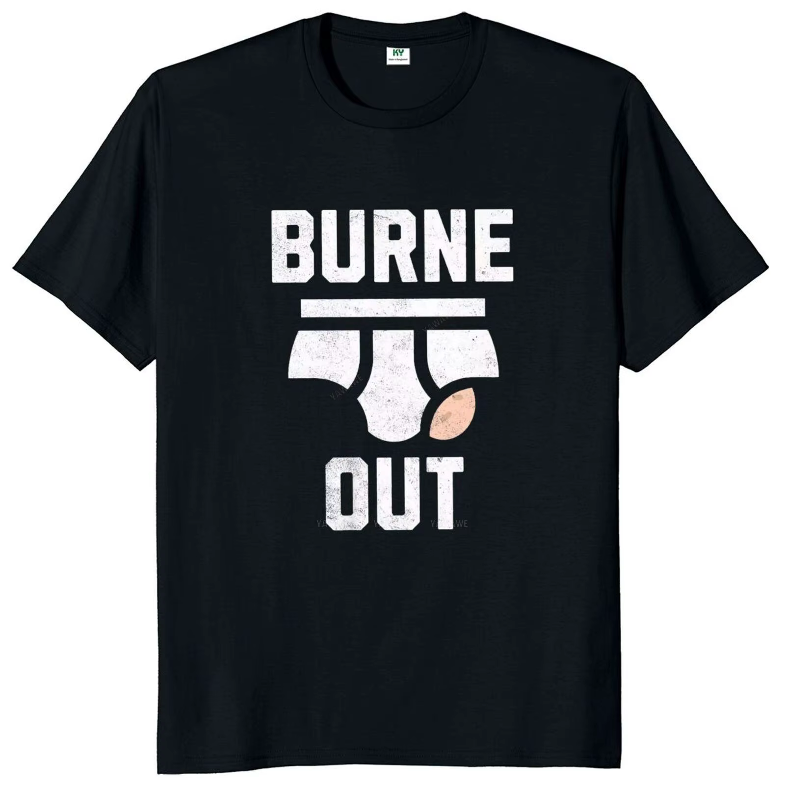 Hommes été hauts à la mode Burne Out t-shirt rétro Humor collègue blagues graphique hauts taille ue 