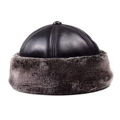 Bonnet rond en fausse fourrure pour homme, casquette de Ski, coupe-vent, doublure polaire, en simili