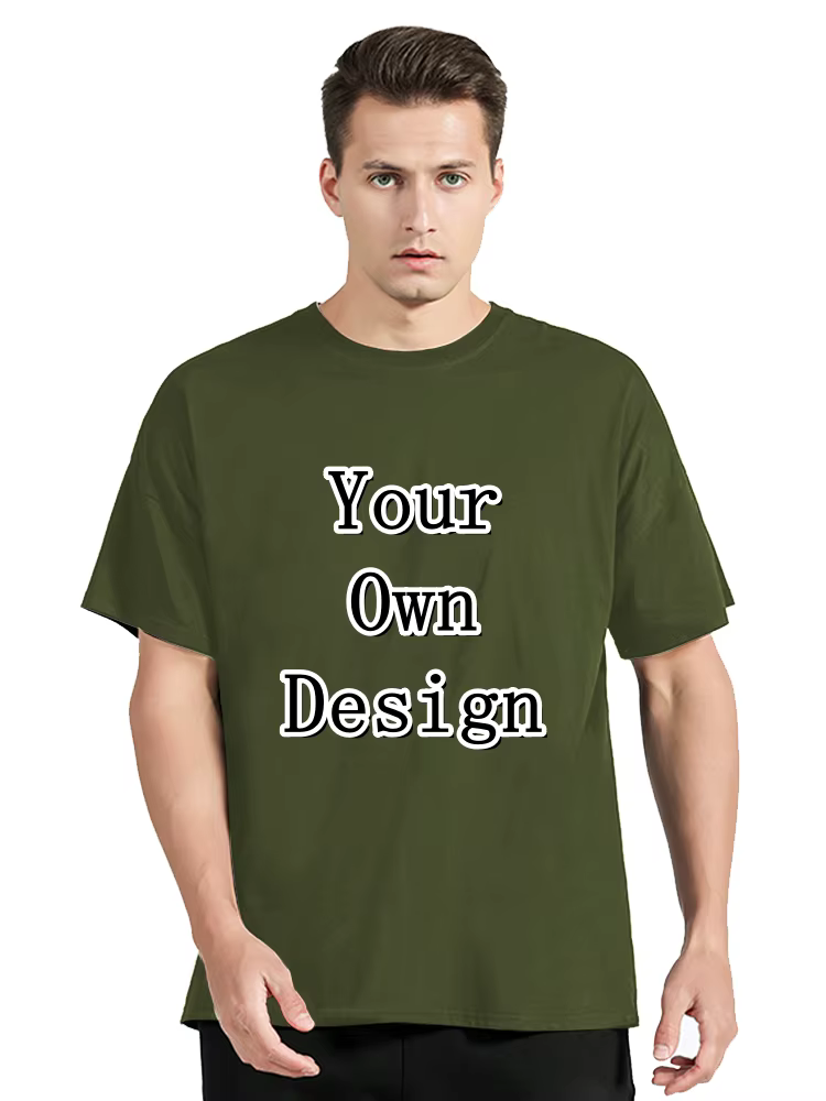 Men's Custom T-shirt With Your Own Logo Text And Photo Printed On The Front And Back Tshirt Costume 