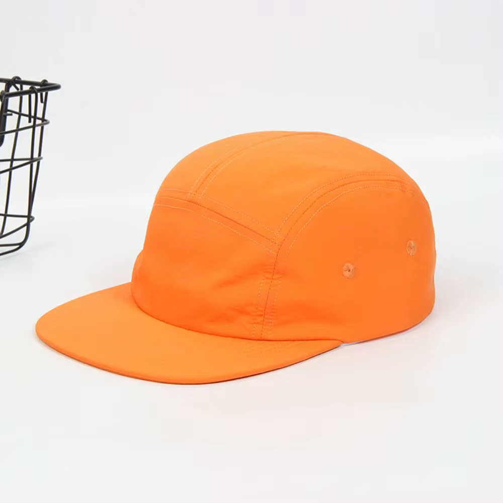 Casquette de Baseball à 5 panneaux à séchage rapide, en Nylon respirant, à rabat, imperméable, chape