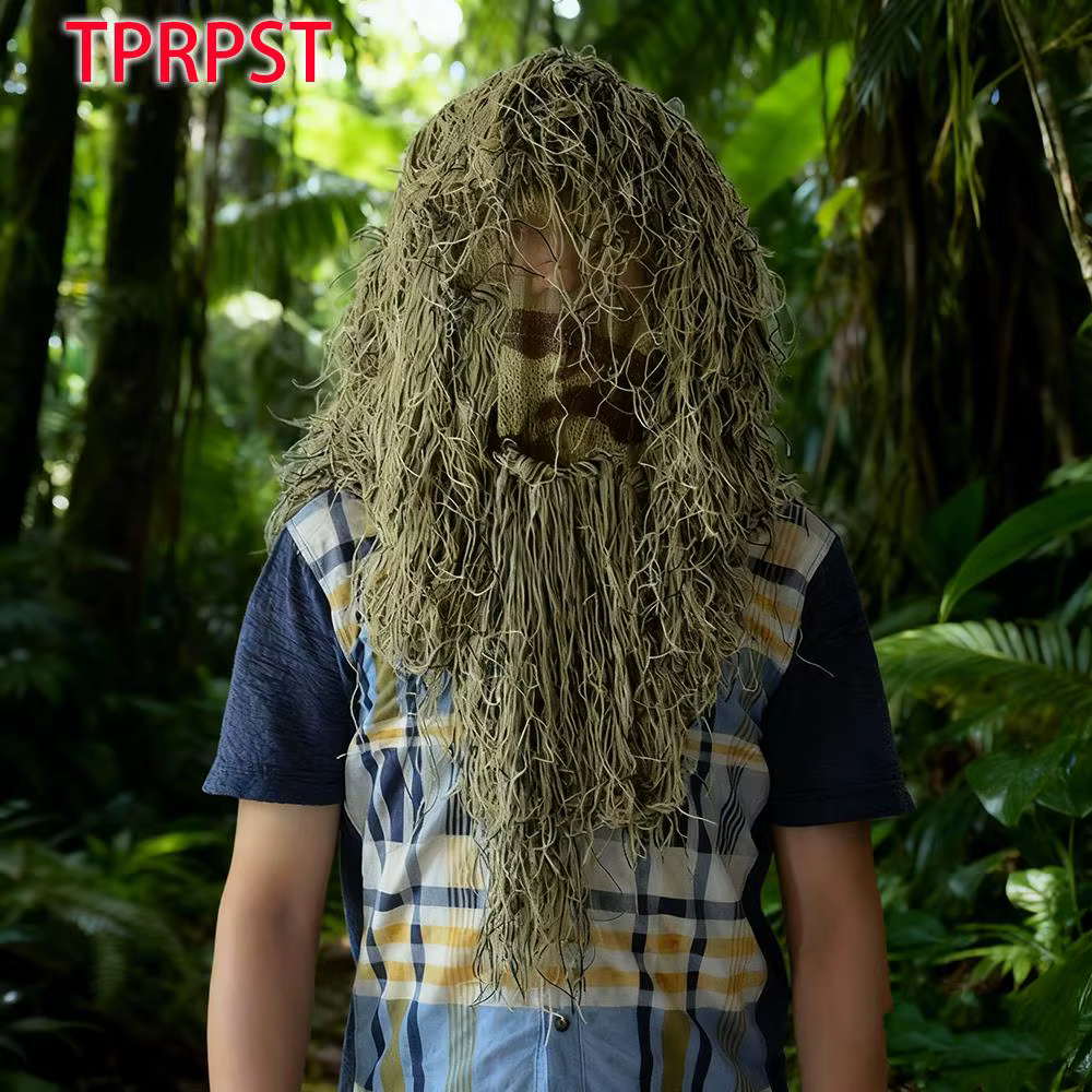 Chasse Sniper Ghillie capuche Camouflage couvre-tête pour Ghillie costume moustiquaire capuche Headv