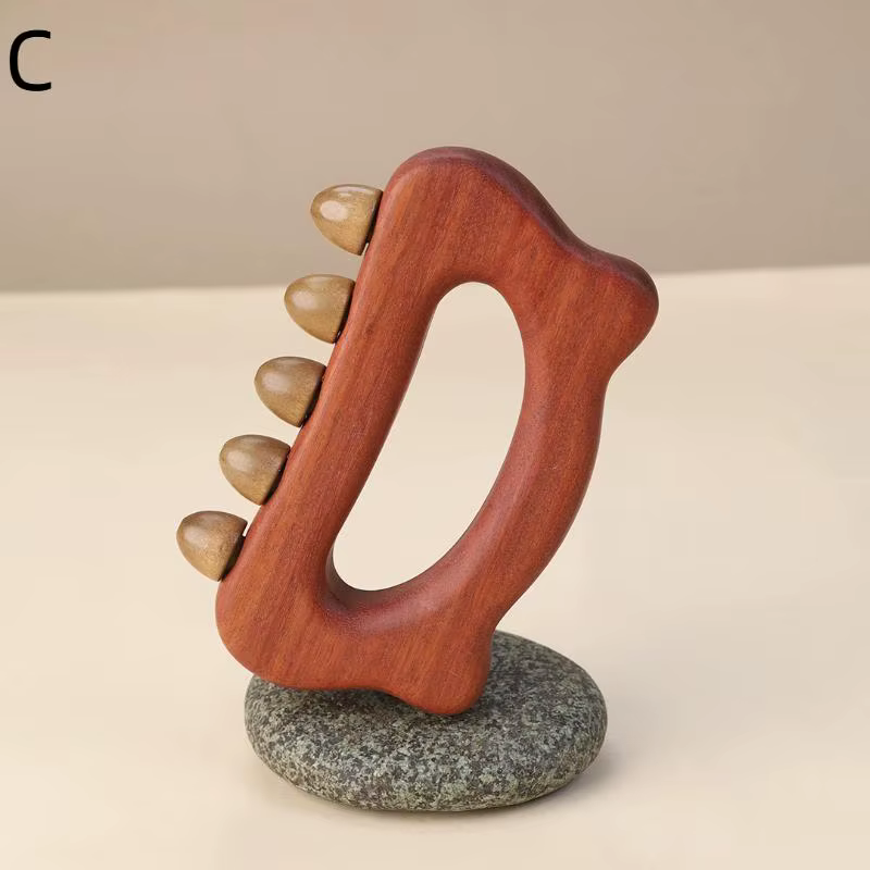 Planche de massage thérapeutique en bois de santal pour drainage lymphatique abdominal et sculpture 