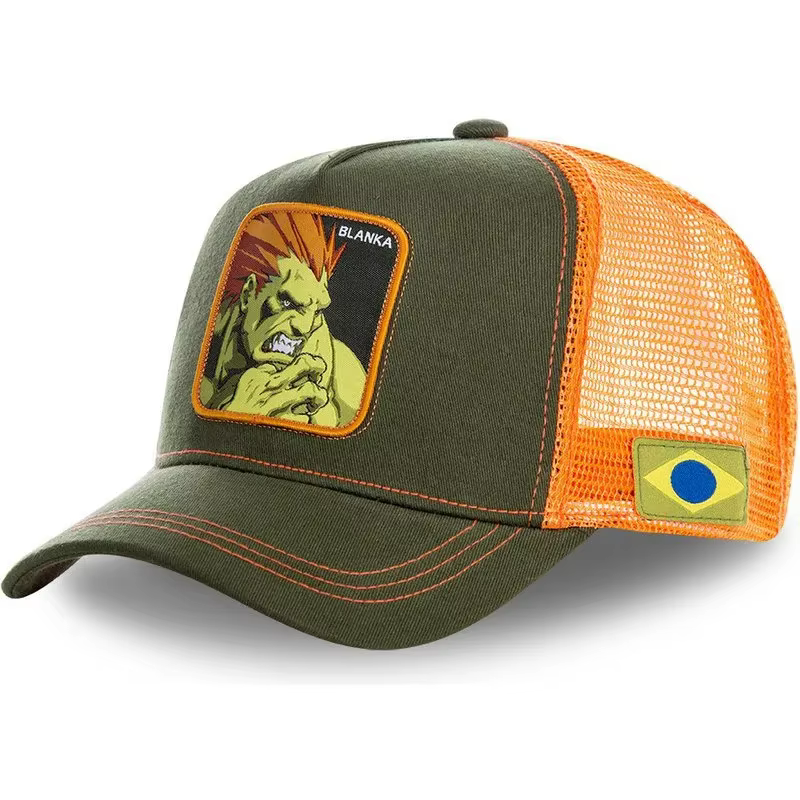 Casquette de Baseball Street Fighter, chapeau de camionneur en maille, mode brodé réglable pour homm
