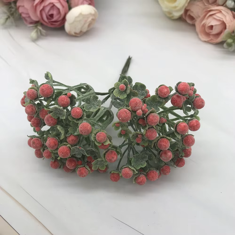 Accessoires de bricolage, 6 pièces de fleurs artificielles, décoration de la maison, petite boule de