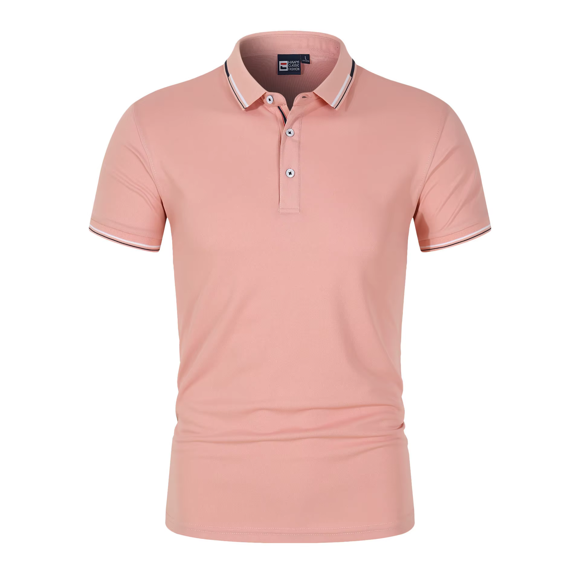 Polo d'été pour hommes, couleur unie, T-shirt à manches courtes, style européen et américain, col mo