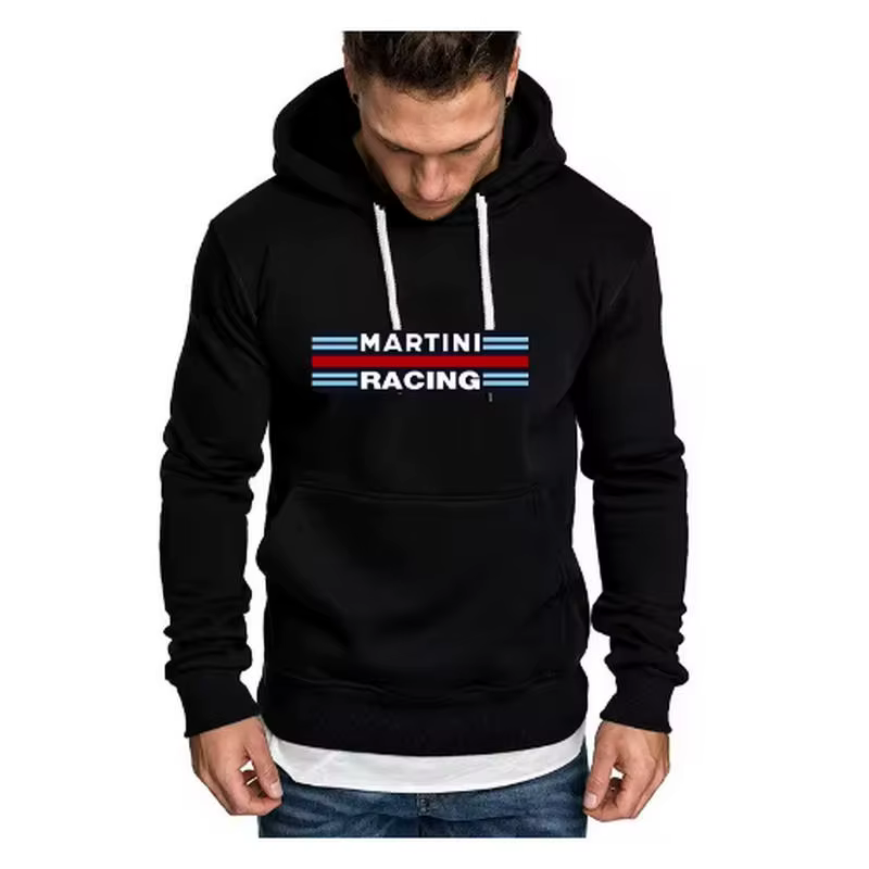 Sweat à capuche pour hommes, imprimé Martini Racing, unisexe, polaire, pull, vêtements d'extérieur, 