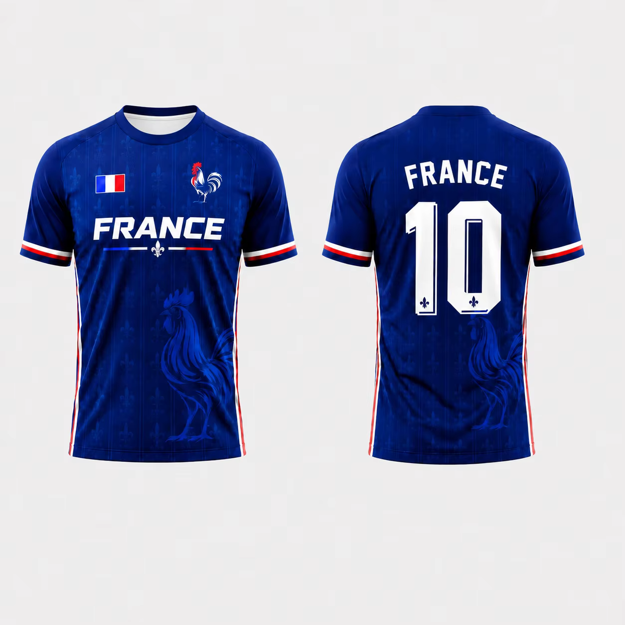 Maillot de Foot France 2026 – Maillot de Supporter Équipe Nationale Française – T-shirt Sportif d'Ét