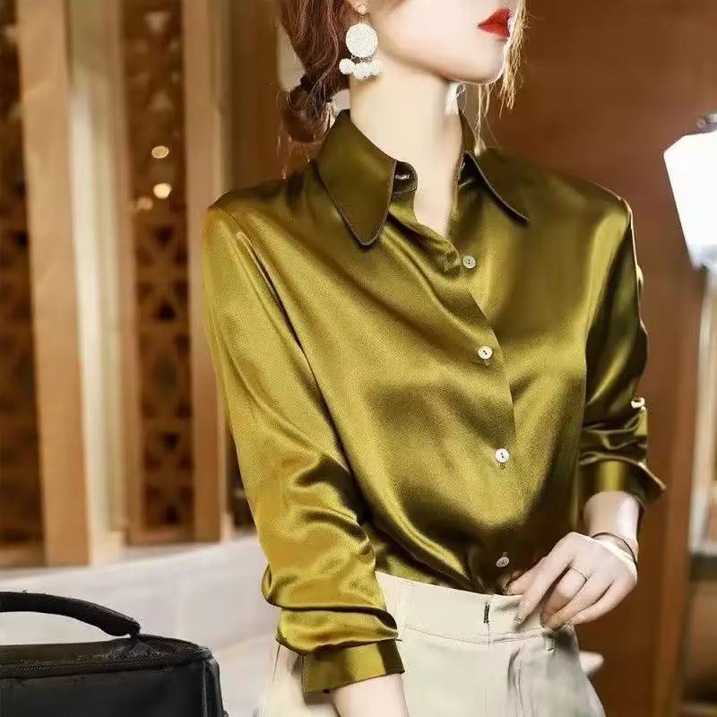 Chemises et chemisiers amples de Style fin pour femmes, boutonné, haut pour femme, offre jeune Emo X