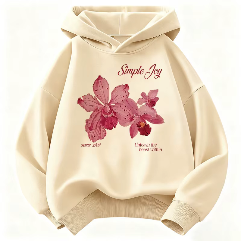 Sweat-shirt à capuche pour enfants avec motif floral, sweat-shirt mignon pour garçons et filles, swe
