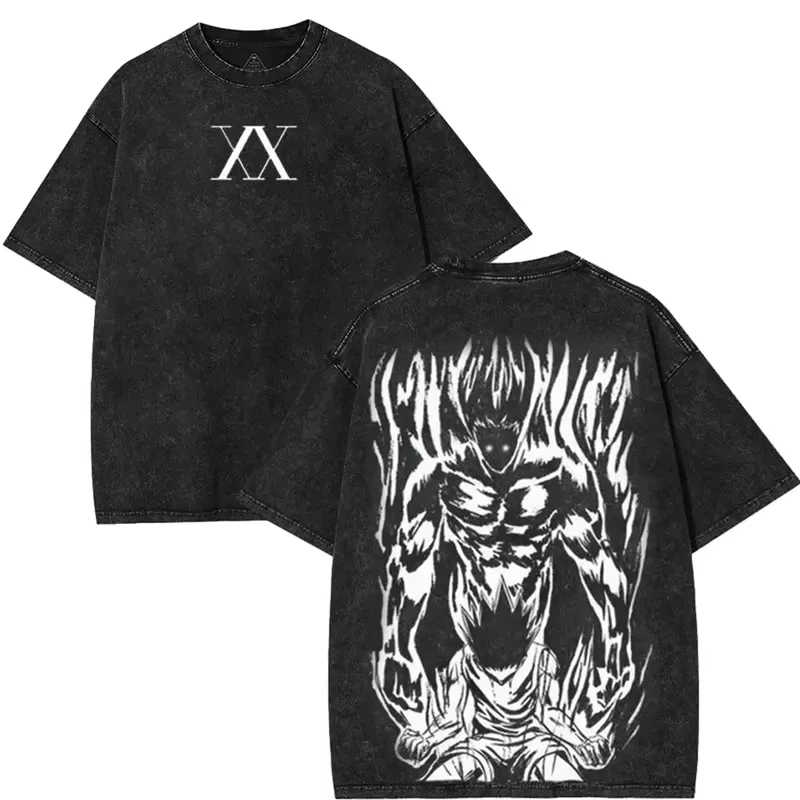 Anime chaud chasseur × chasseur Gon Freecss impression T-shirt hommes à manches courtes vêtements co