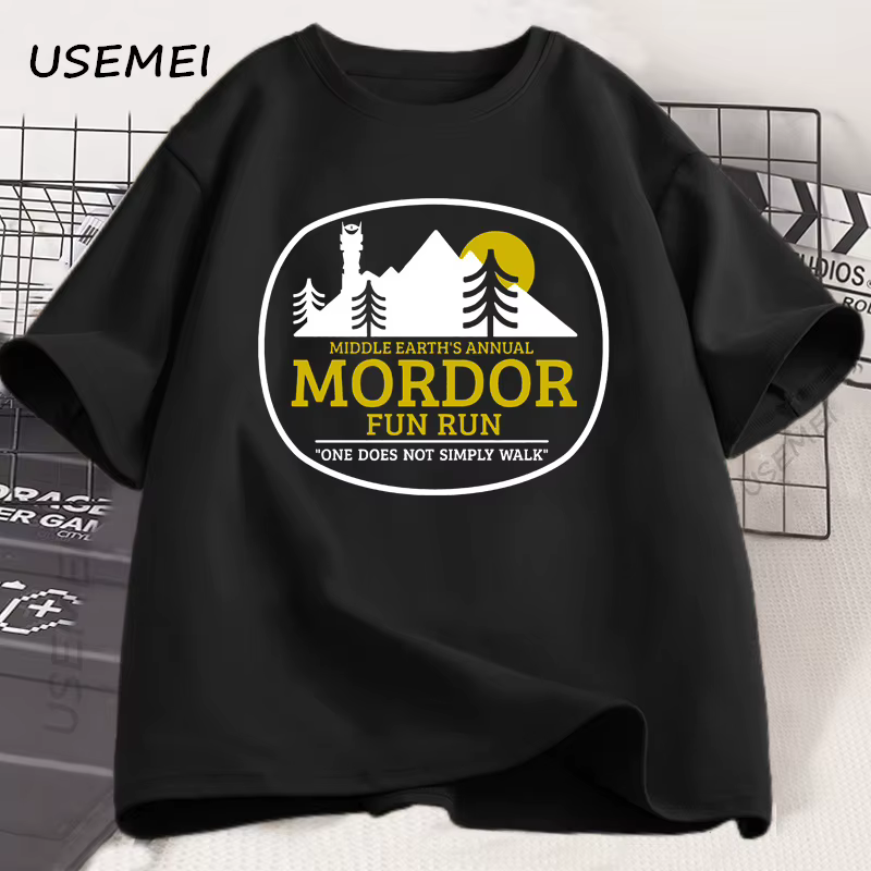 Mordor annuel de la terre du milieu drôle course T-shirt à la mode Vintage coton à manches courtes H