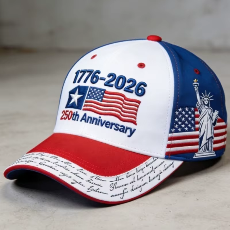 Casquette de baseball Statue de la Liberté 1776-2026, casquette patriotique à visière incurvée pour 