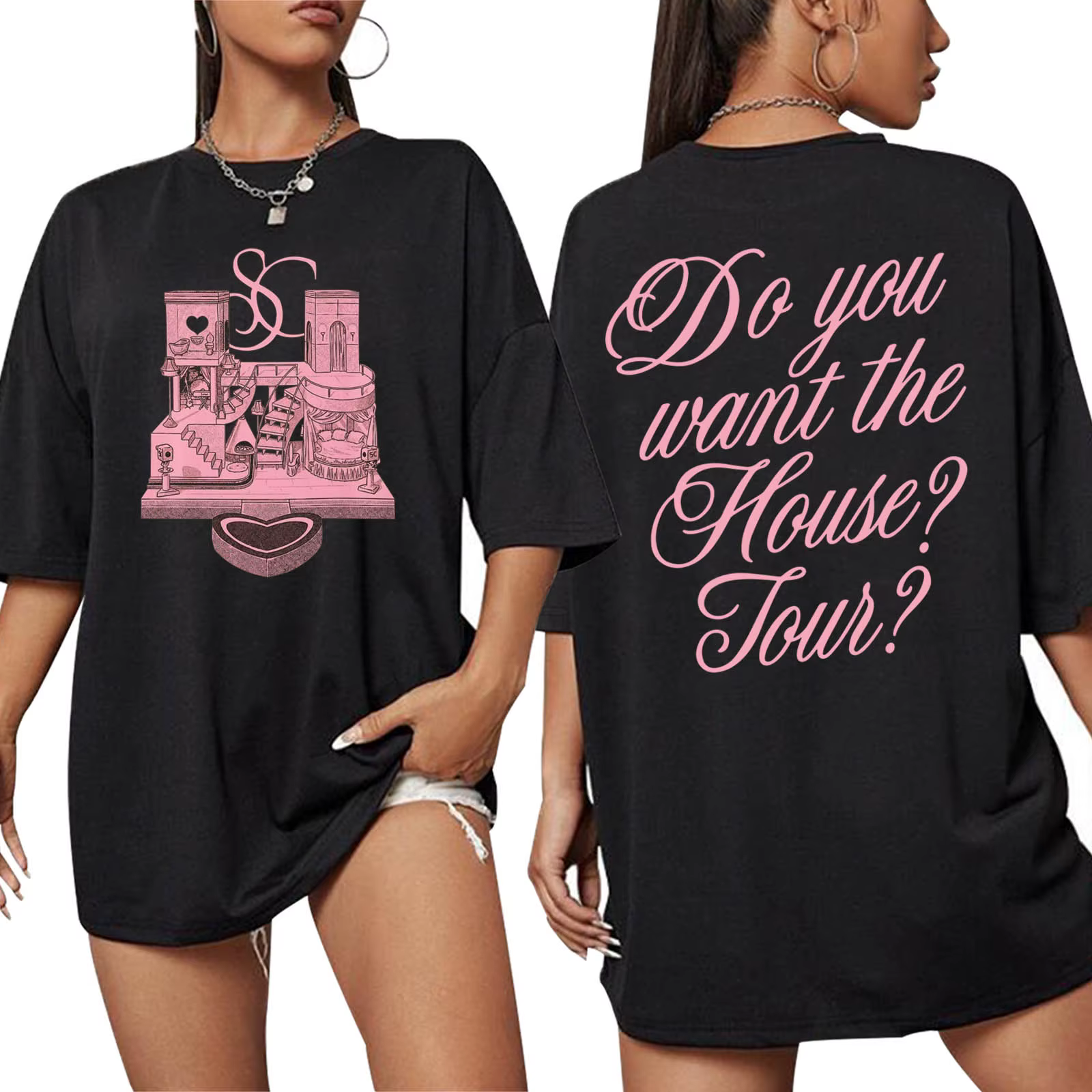 Sabrina Carpenter House Tour 2025 Chemise pour Fan Cadeau Chemise graphique Style urbain T-shirt imp
