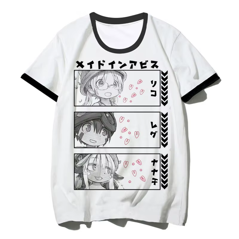 T-shirt fabriqué en abyss pour hommes, streetwear, anime japonais, vêtements y2k, graphique manga, 2