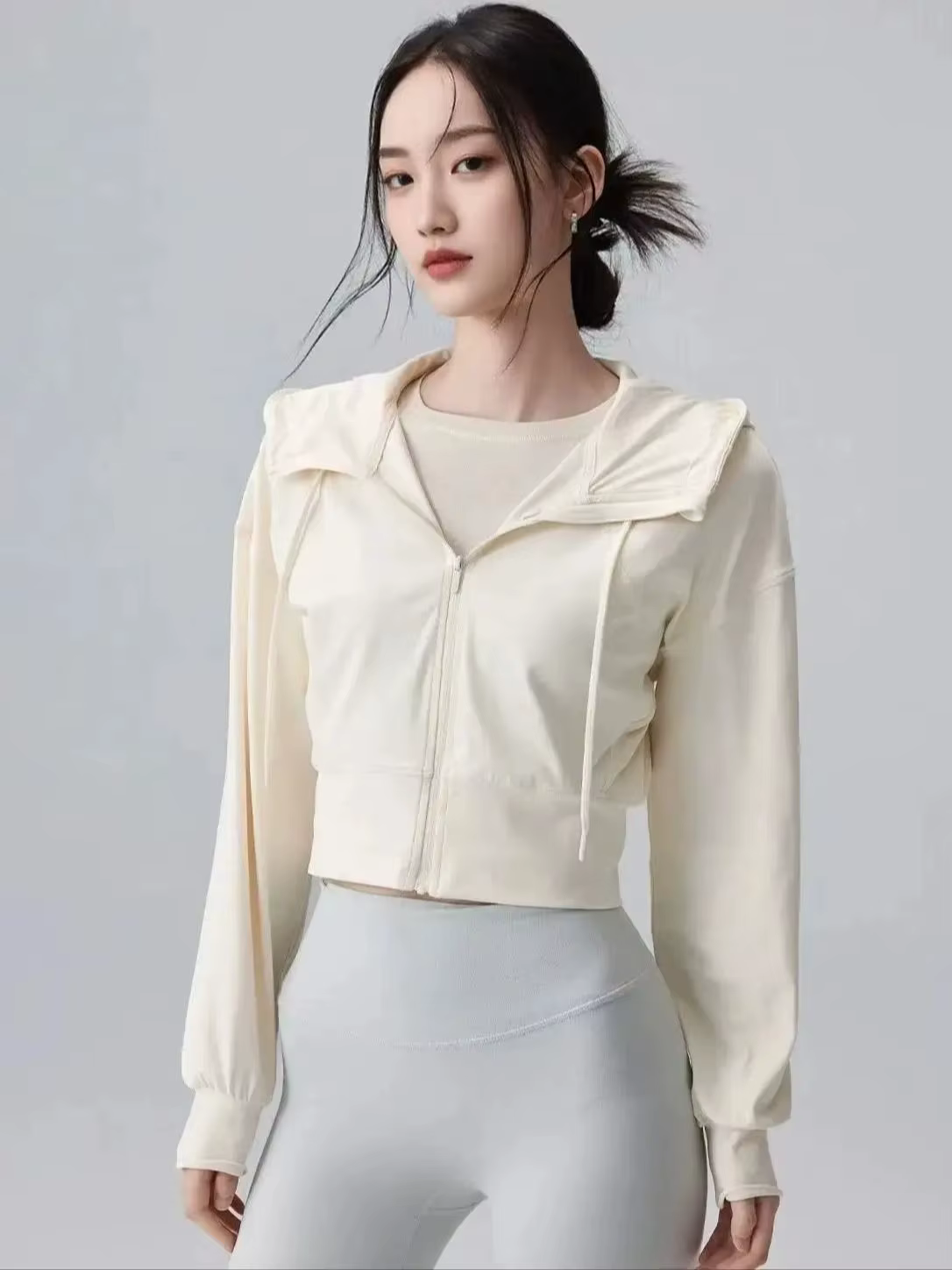 Veste décontractée à capuche pour femme, veste de sport ample pour l'extérieur