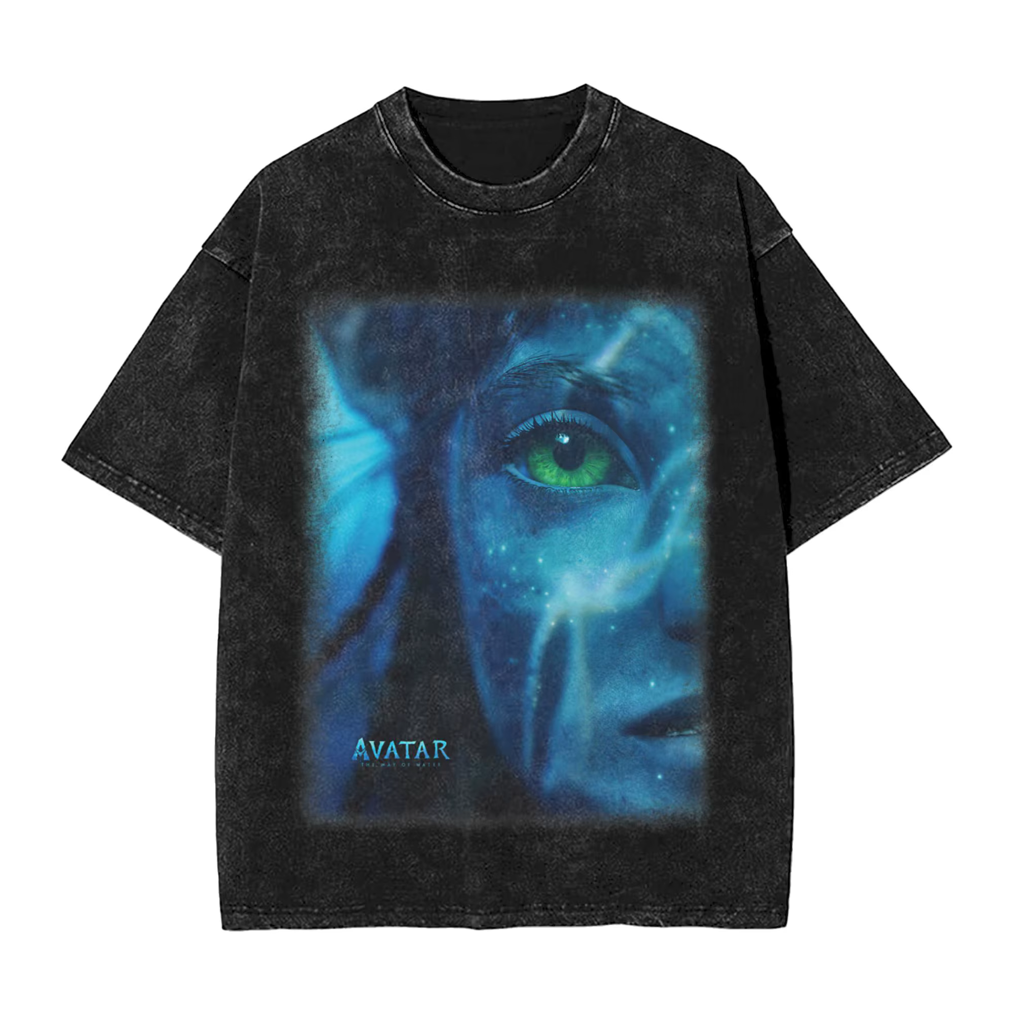 Avatars le chemin de l'eau Neytiri Na'vi sous-marin demi-visage t-shirt plage Y2K T-Shirts classique