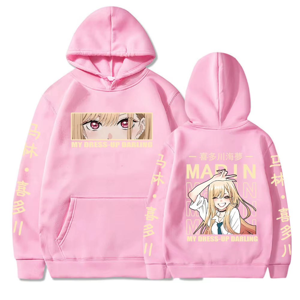 Sweat-shirt à capuche pour hommes et femmes, dessin animé My Dress-Up Darling Marin Kitagawa, imprim