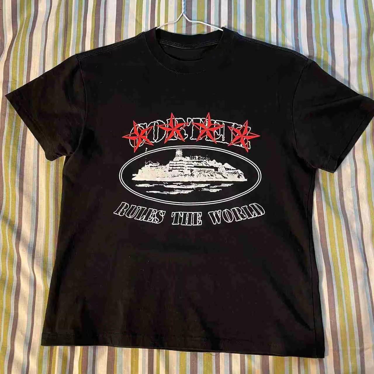T-shirt décontracté rétro classique tendance style île, 100 % coton, avec motif graphique, pour homm