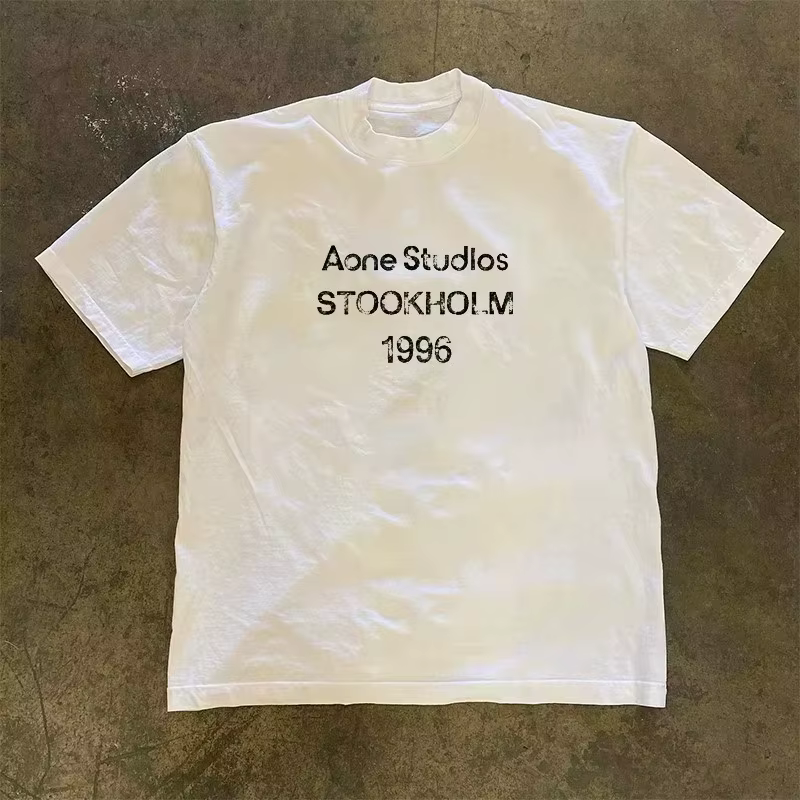 T-shirt homme imprimé lettres automne-hiver 2026, coton de haute qualité, unisexe, streetwear, manch