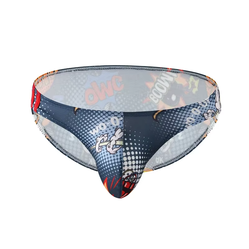 Sous-vêtements pour hommes, slips imprimés, caleçons doux, sous-vêtements Sexy, U convexe, Calzoncil