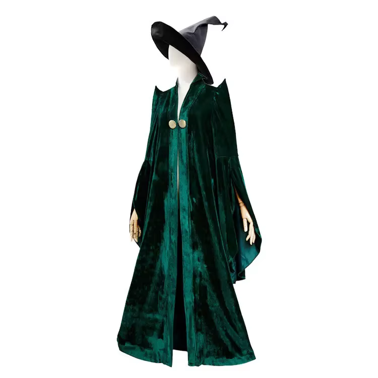 Costume d'école de sorcellerie et de sorcellerie, professeur Mileva McGonagall Poudlard, Robe de pré