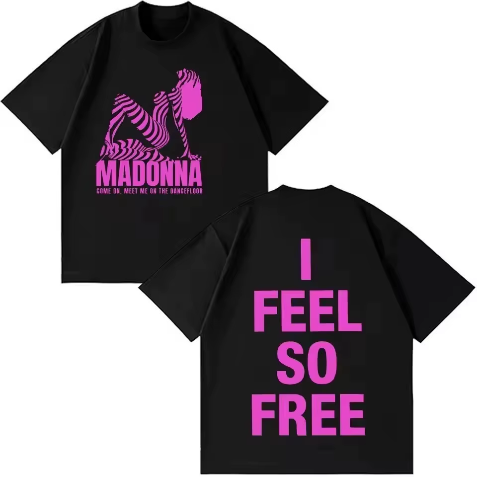 T-shirt imprimé Madonna CONFESSIONS II Album Tour 2026, T-shirt d'été unisexe en coton, vêtements su
