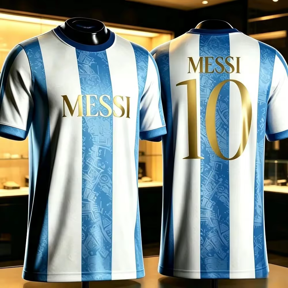 Été 2026 # 10 Maillots de football pour hommes, T-shirt décontracté à imprimé tendance, T-shirt de s