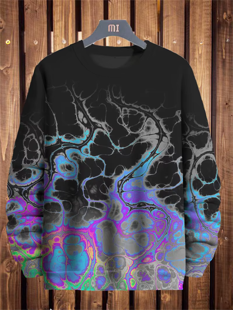 Sweat-shirt à manches longues pour hommes et femmes, imprimé en 3D, motif artistique coloré, pull am