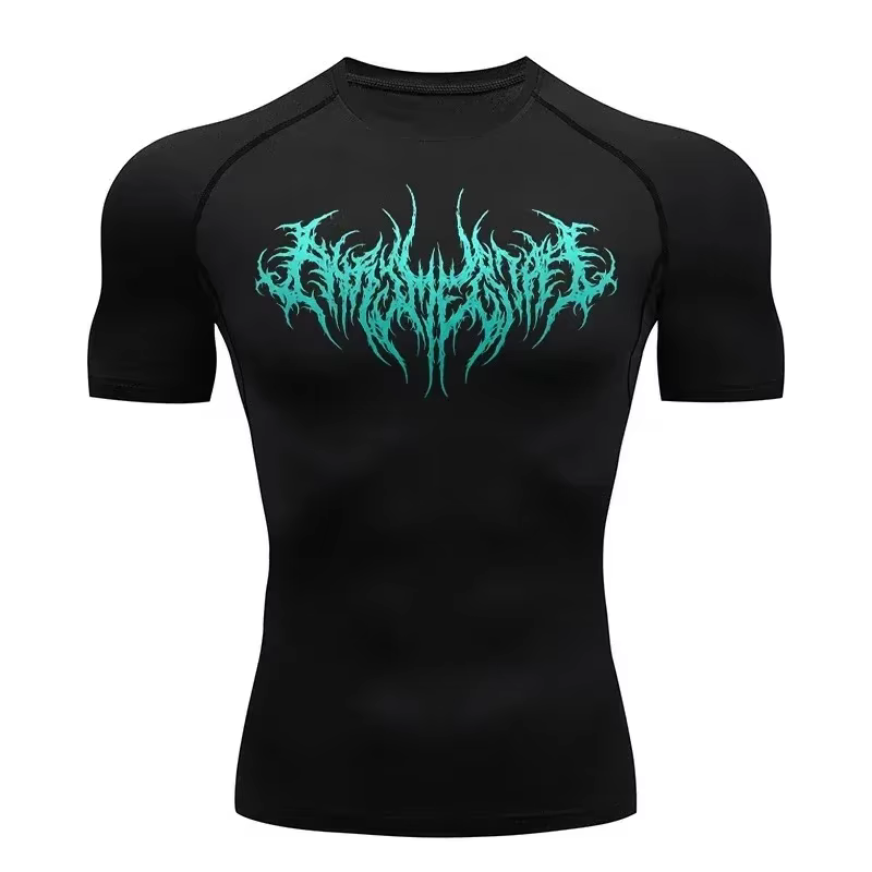 T-Shirt à Compression extensible pour hommes, Fitness, sport, course à pied, séchage rapide, respira