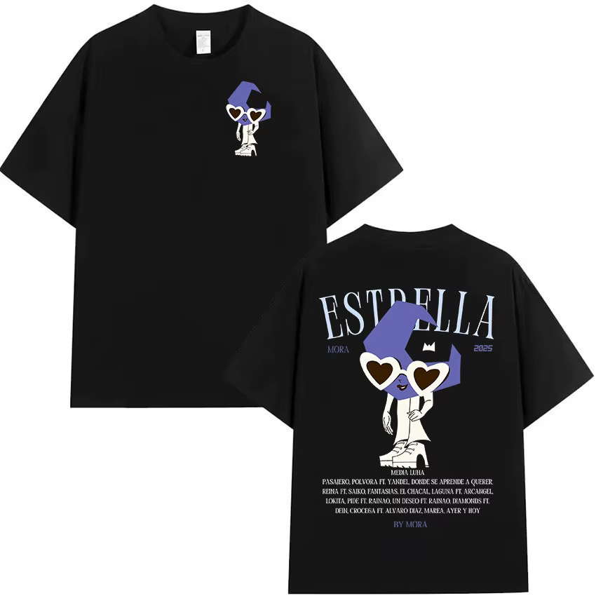 Rappeur MORA Album 2025 Merch graphique T-shirt vêtements pour hommes décontracté surdimensionné t-s
