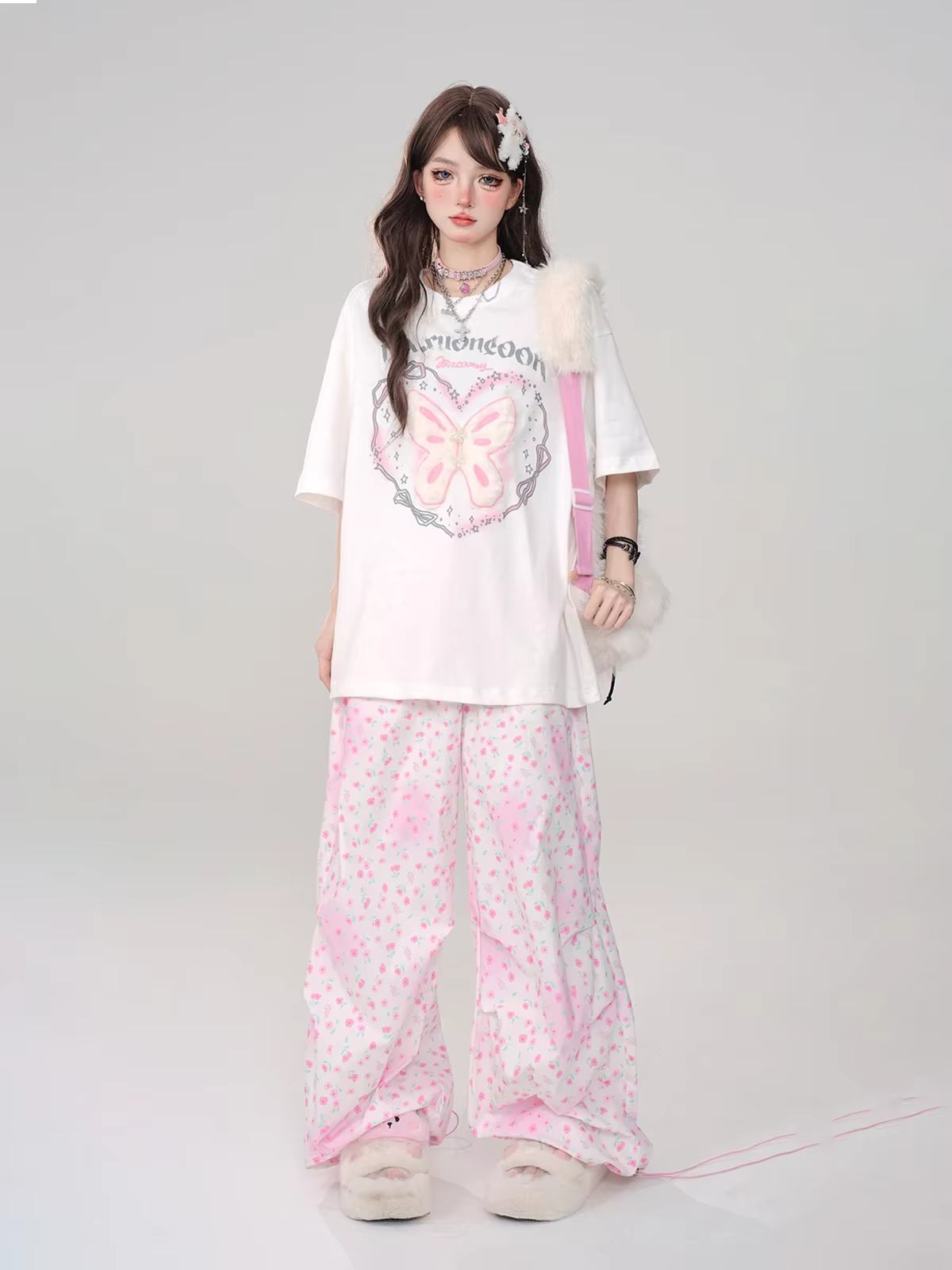 Japonais Kawaii T-shirts femmes Harajuku Punk t-shirt sous-culture haut imprimé surdimensionné détai