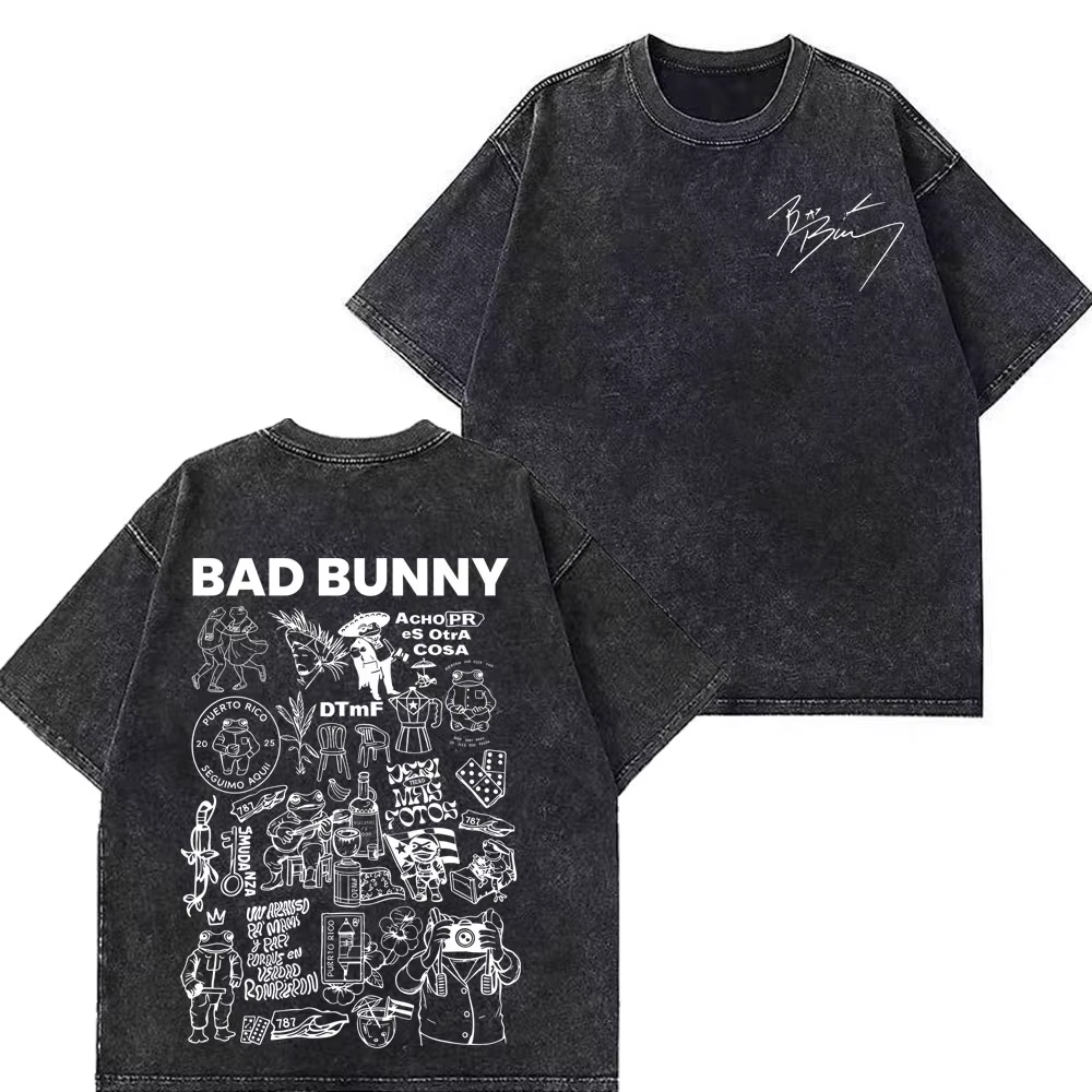 T-shirts décontractés en coton pour hommes et femmes, style vintage délavé, merch DTMF, collection D
