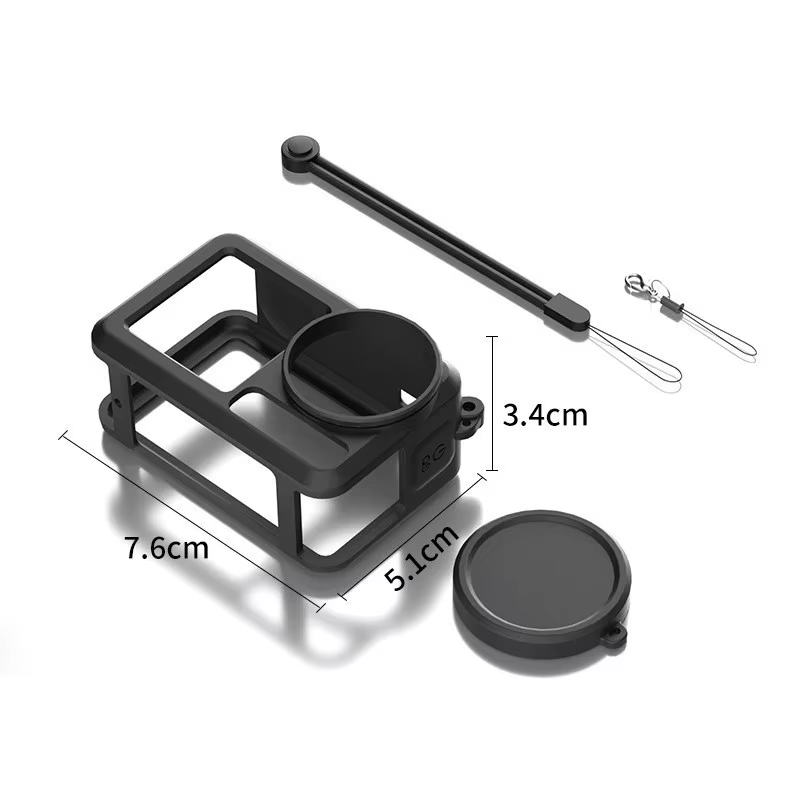 DJI Osmo Action 5Pro accessoires étui protéger boîtier souple coque en caoutchouc Silicone + sangle 