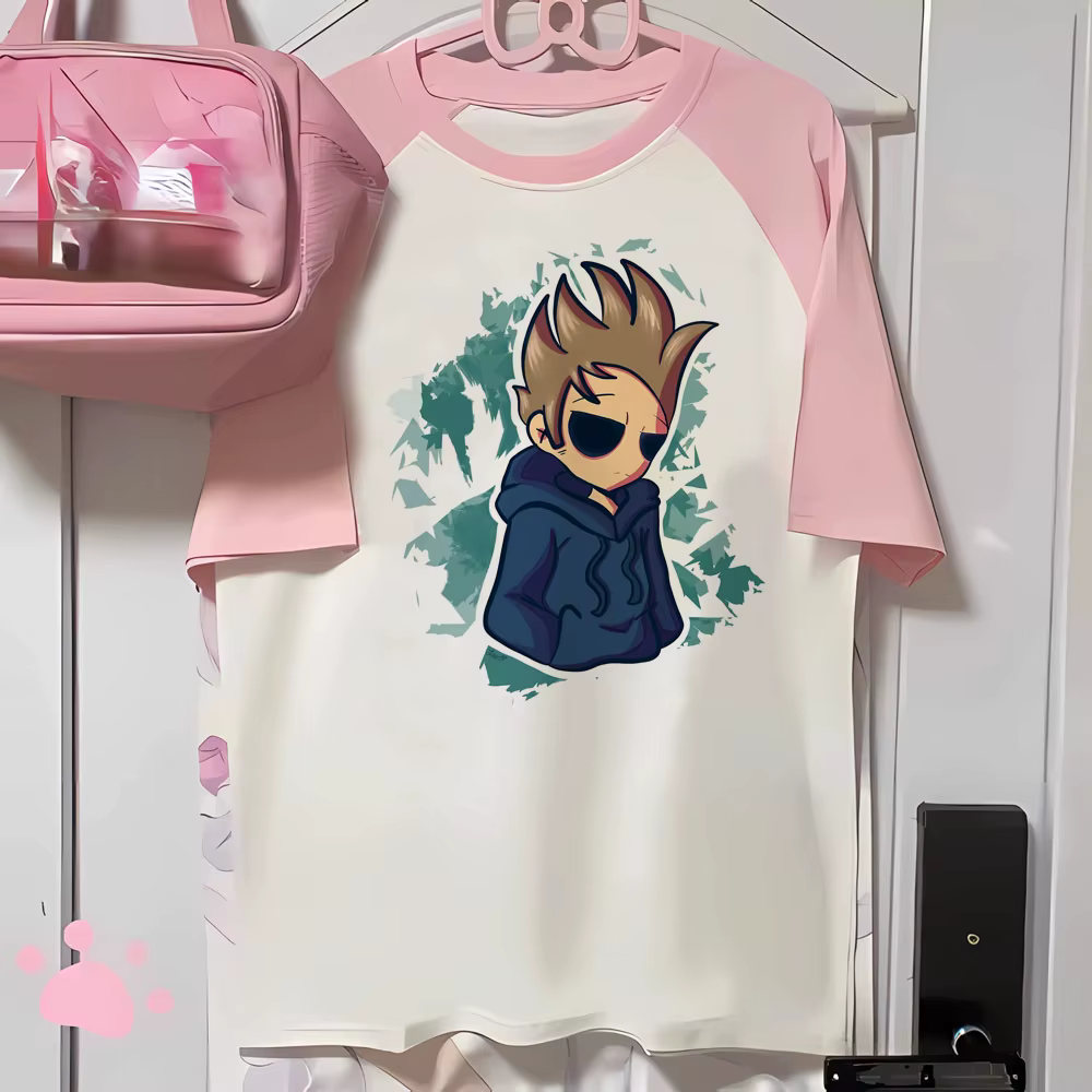 T-shirt à motifs Edsie World pour femmes, vêtements pour filles, Y2K, créateur