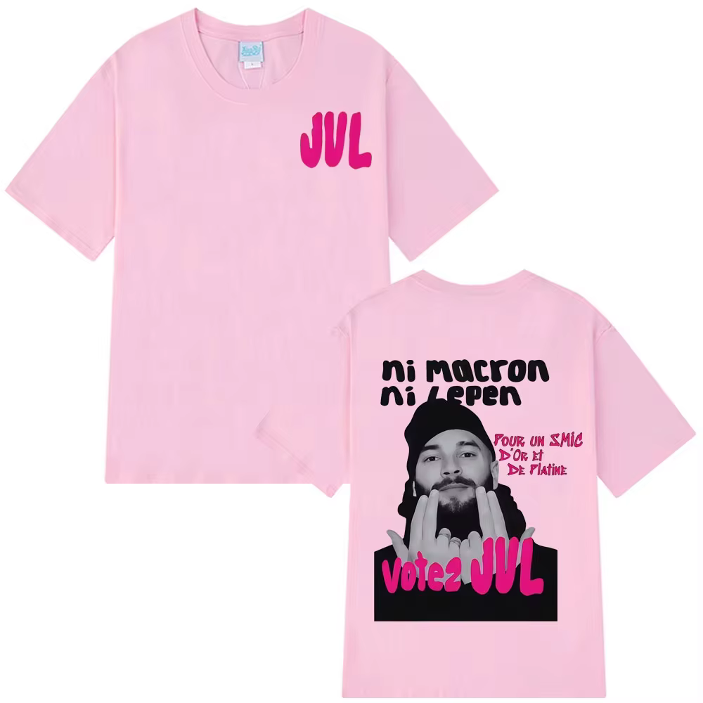 T-shirt Rapper Jul Ni Macron Ni Lepen pour hommes et femmes, vêtements d'été en coton Y2K, mode Hip 
