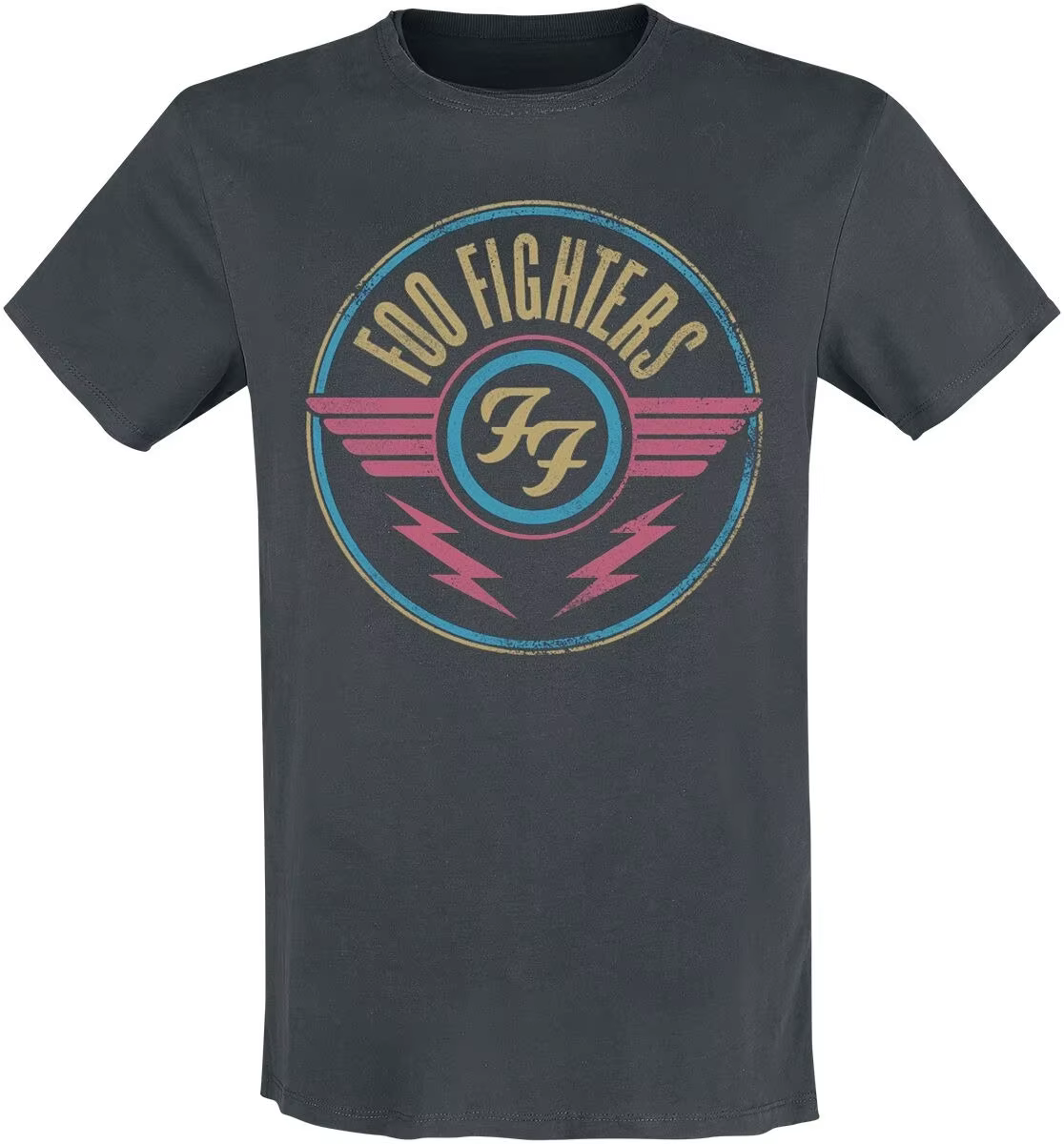 Foo Fighters T-shirt vintage avec logo FF et imprimé étoiles, 100% coton, unisexe, pour les fans de 