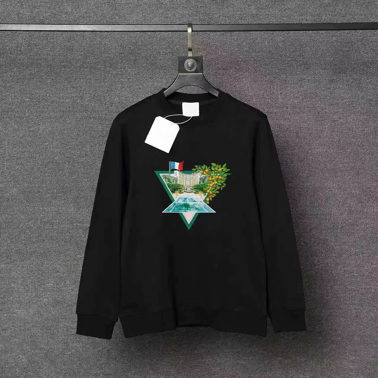 Sweat-shirt à capuche unisexe 2025 Casionblank Paris France avec logo imprimé, style hip-hop, coupe