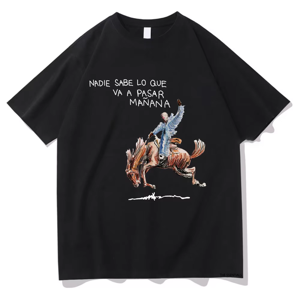 T-shirt unisexe Bad Bunny Nadie Sabe, T-shirt esthétique, Économie en coton drôles, Vintage Un Previ